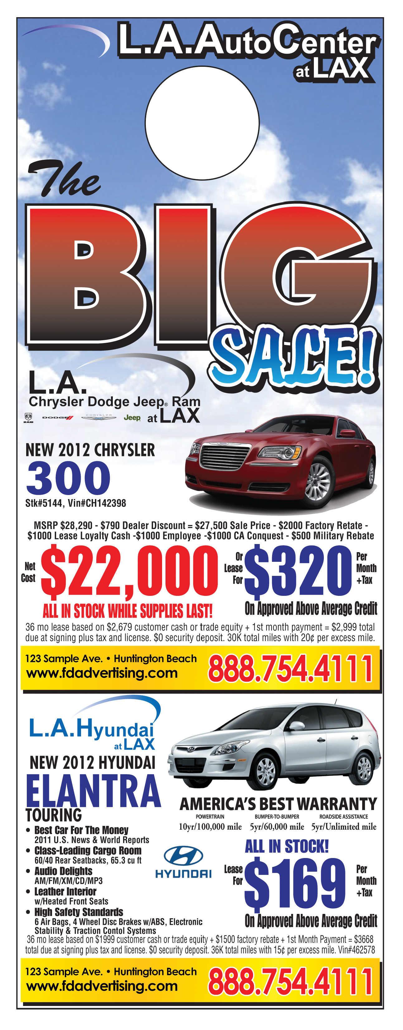 Develop a Winning Ad Campaign with Custom Door Hangers in Los Angeles custom door hangers los angeles car
